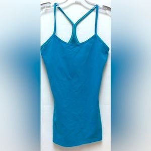 Lululemon tank top with built in sports bra. Turquoise/Blue color. Size 6